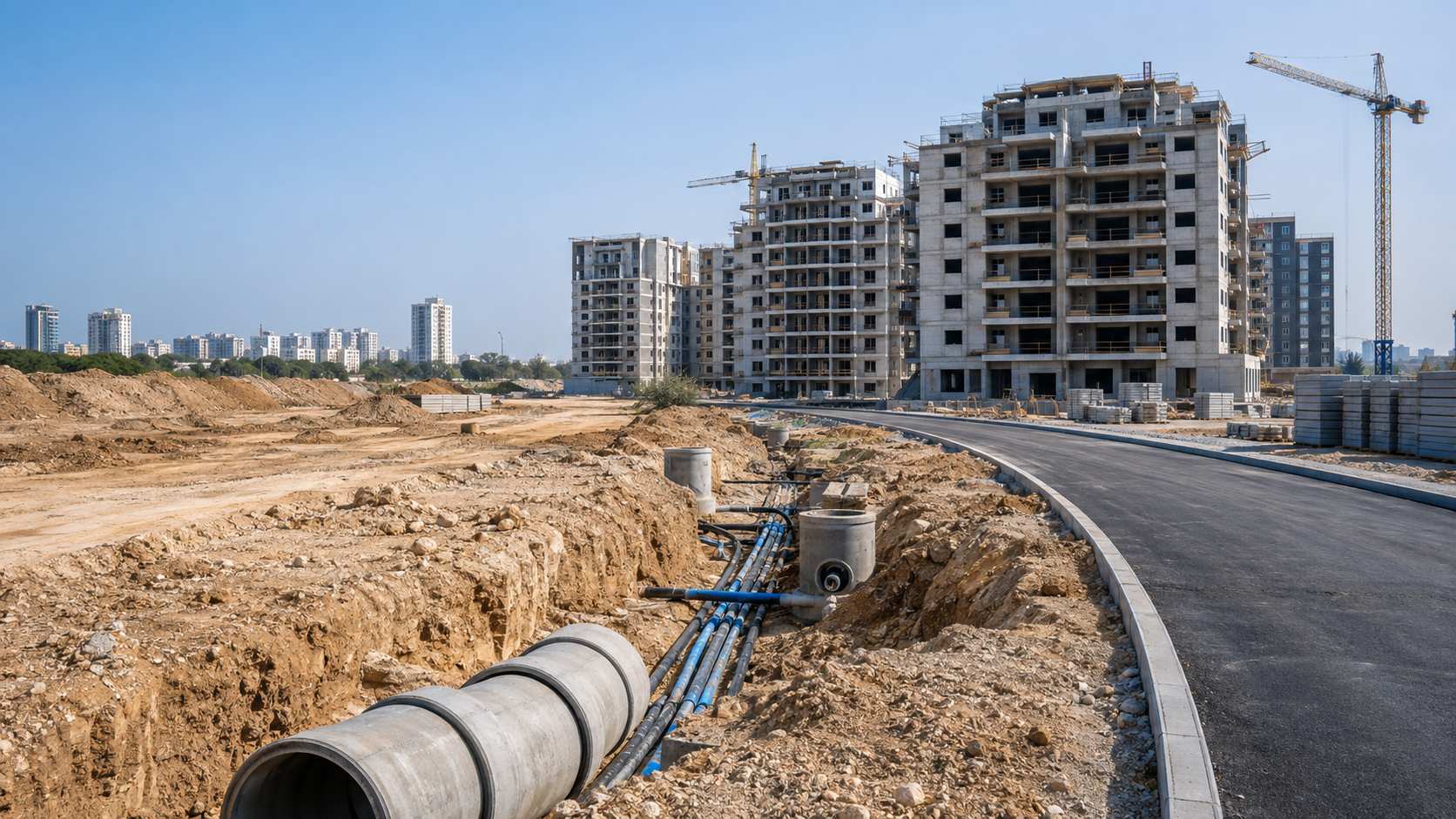 קרקע מפותחת ותשתיות חדשות לקראת הקמת מתחם דיור להשכרה